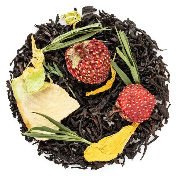Чай ароматизированный черный Клубника-Дыня оптом в BestTea, фото 