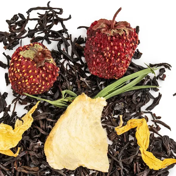 Чай ароматизированный черный Клубника-Дыня оптом в BestTea, фото , изображение 3