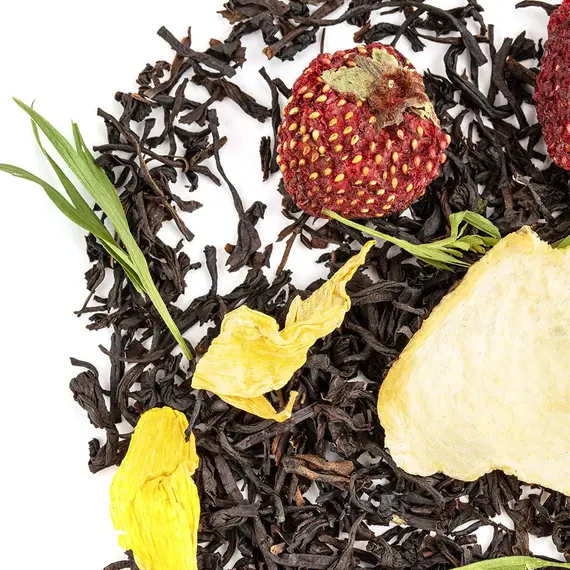 Чай ароматизированный черный Клубника-Дыня оптом в BestTea, фото , изображение 4