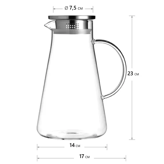 Кувшин стеклянный, 1700 мл оптом в BestTea, фото , изображение 5
