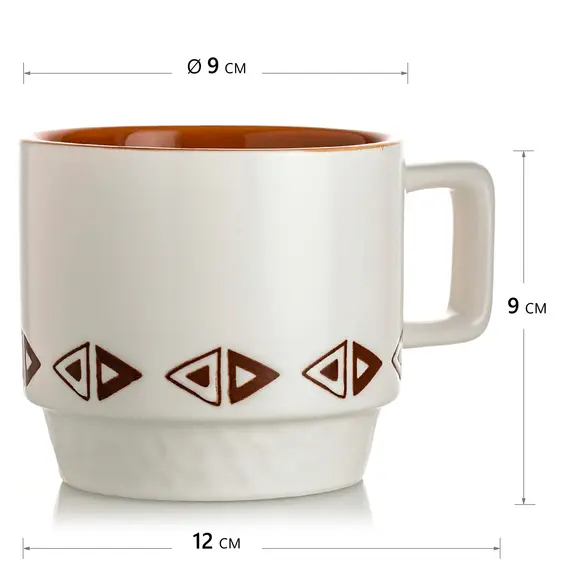 Кружка керамическая Дафнис и Хлоя, 300 мл, Объем мл: 300, Вариант: Стрелочки, Материал: Керамика оптом в BestTea, фото , изображение 2