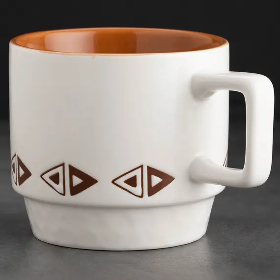 Кружка керамическая Дафнис и Хлоя, 300 мл, Объем мл: 300, Вариант: Стрелочки, Материал: Керамика оптом в BestTea, фото , изображение 4