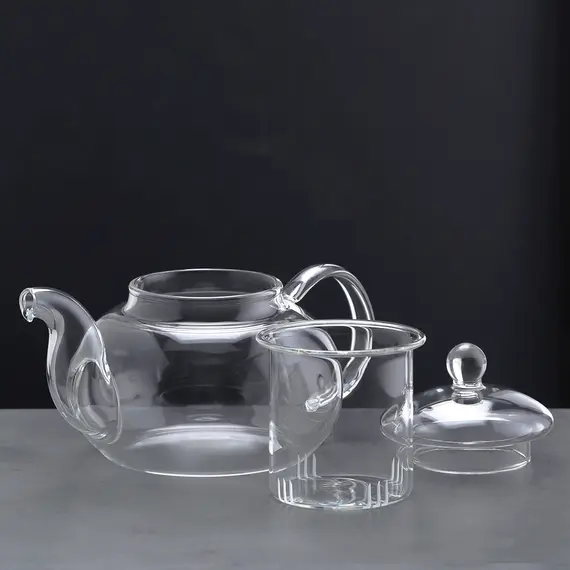 Чайник стеклянный Шафран с колбой 600 мл в чайном магазине BestTea, фото , изображение 4