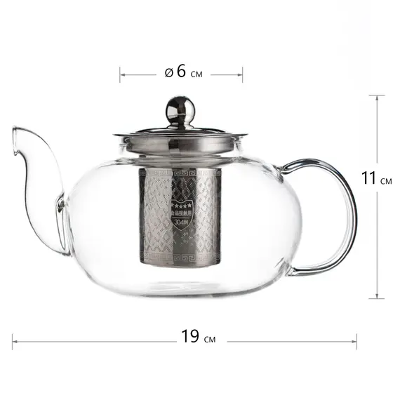 Чайник стеклянный Астра, 800 мл, Объем мл: 800 оптом в BestTea, фото , изображение 2
