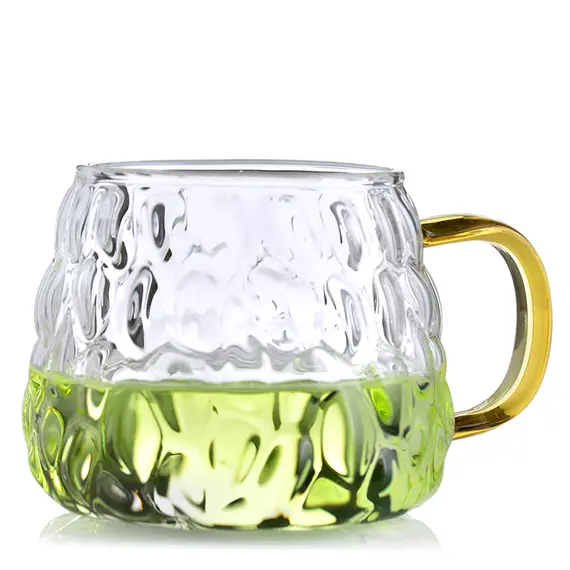 Кружка Ягодка Малинка, рельефное стекло 400 мл оптом в BestTea, фото 