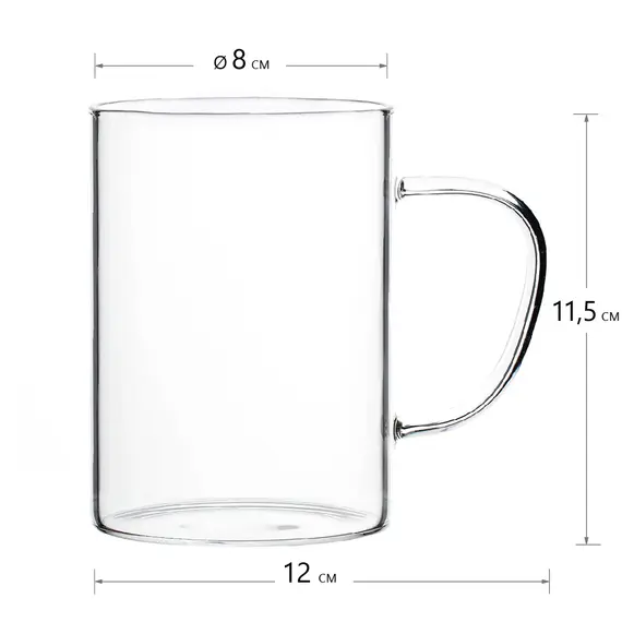 Кружка стеклянная, 450 мл оптом в BestTea, фото , изображение 3