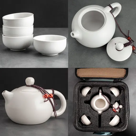 Чайный сервиз керамический белый (без чабани) оптом в BestTea, фото 