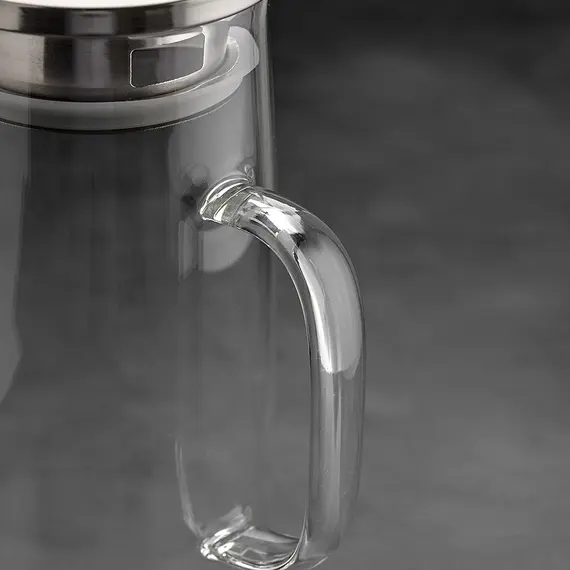 Кувшин с крышкой-ситом, стекло 900 мл в чайном магазине BestTea, фото , изображение 5