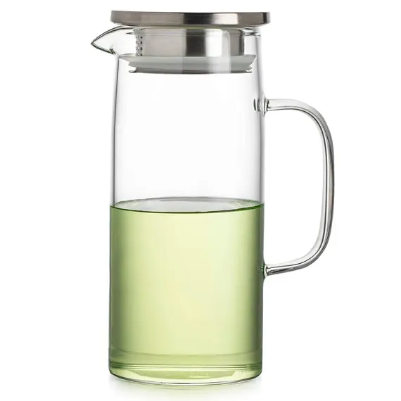 Кувшин с крышкой-ситом, стекло 900 мл в чайном магазине BestTea, фото 