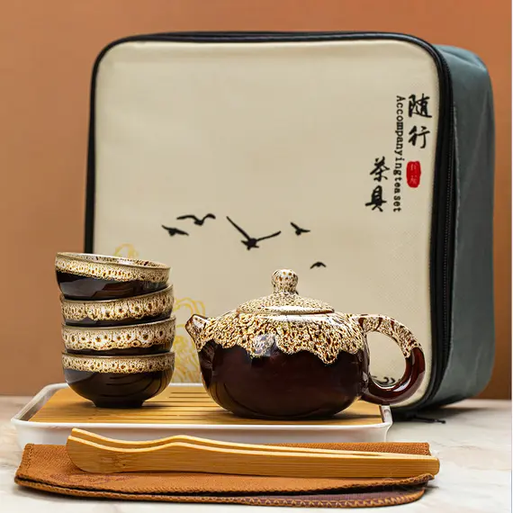 Чайный сервиз керамический на 4 персоны (чемоданчик) оптом в BestTea, фото 