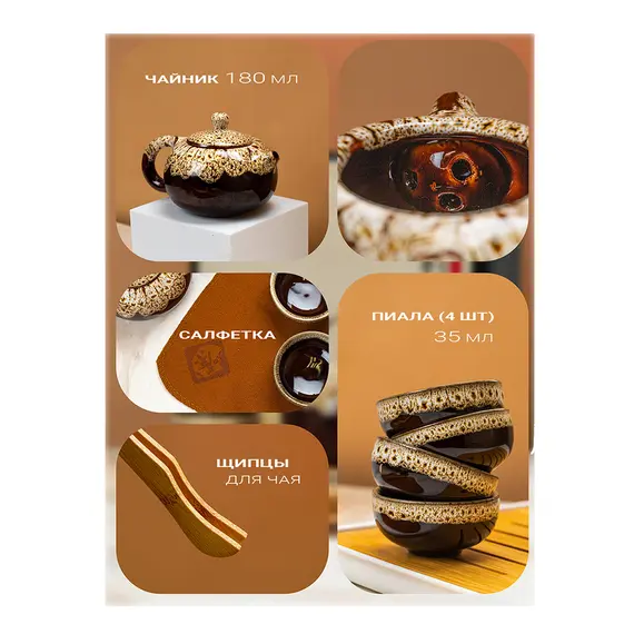 Чайный сервиз керамический на 4 персоны (чемоданчик) оптом в BestTea, фото , изображение 2