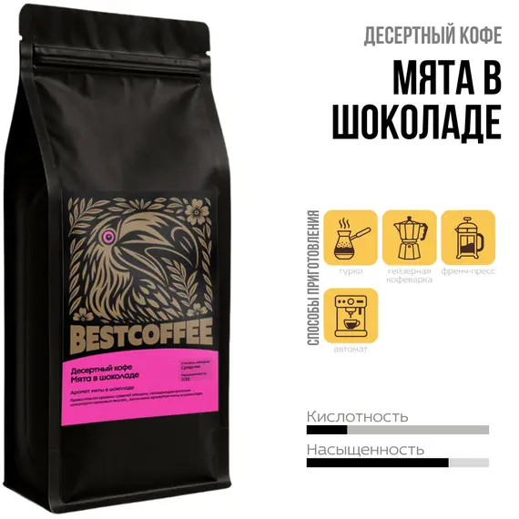 Кофе в зернах Мята в шоколаде, Фасовка: 1000 оптом в BestTea, фото 