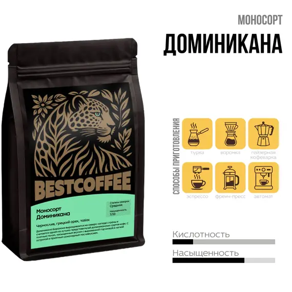 Кофе Доминикана, Фасовка: 250 оптом в BestTea, фото 