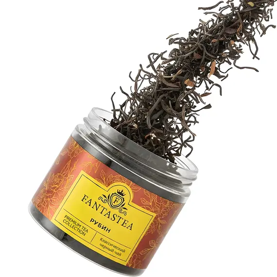 "Fantastea" Рубин Чай черный индийский (упаковка 12 банок по ±50гр), Вес г: 50 оптом в BestTea, фото , изображение 2
