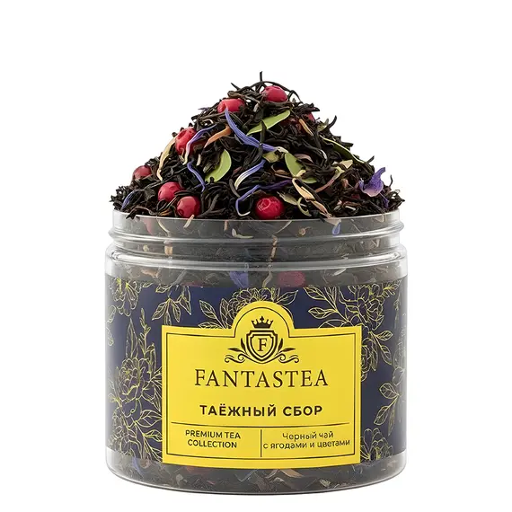 "Fantastea" Таежный Сбор черный (упаковка 12 банок по ±40гр), Вес г: 40 оптом в BestTea, фото 