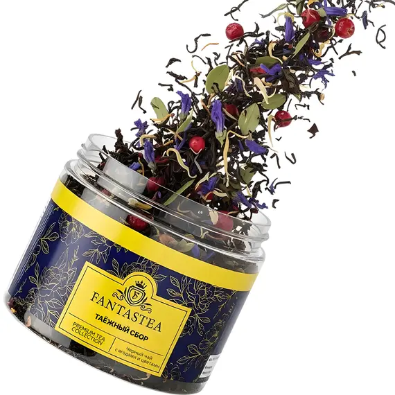 "Fantastea" Таежный Сбор черный (упаковка 8 банок по ±100гр), Вес г: 100 оптом в BestTea, фото , изображение 2