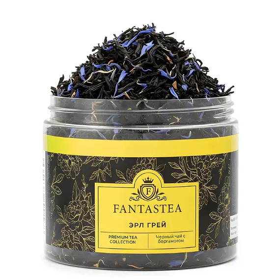 "Fantastea" Эрл Грей Голубой Цветок (упаковка 8 банок по ±80гр), Вес г: 80 оптом в BestTea, фото 