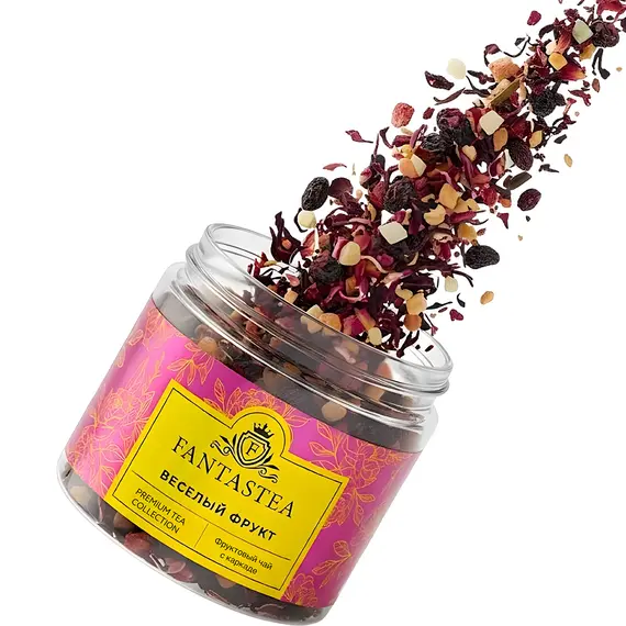 "Fantastea" Веселый Фрукт (упаковка 12 банок по ±65гр), Вес г: 65 оптом в BestTea, фото , изображение 2