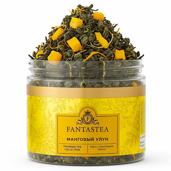 "Fantastea" Манговый Улун (упаковка 8 банок по ±140гр), Вес г: 140 оптом в BestTea, фото 
