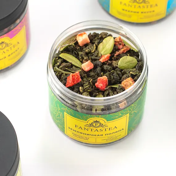 "Fantastea" Земляничная поляна Улун (упаковка 8 банок по ±150гр), Вес г: 150 оптом в BestTea, фото , изображение 2