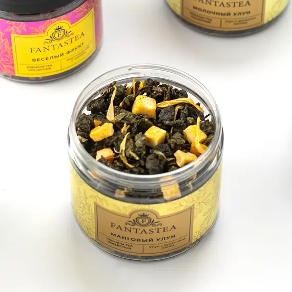 "Fantastea" Манговый Улун (упаковка 12 банок по ±65гр), Вес г: 65 оптом в BestTea, фото , изображение 4