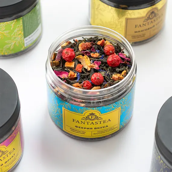 "Fantastea" Феерия Вкуса (упаковка 12 банок по ±50гр), Вес г: 50 оптом в BestTea, фото , изображение 4