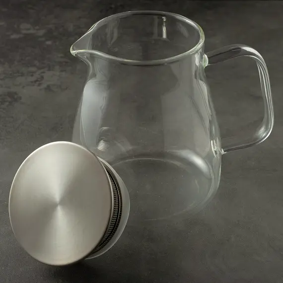 Чайник с металлической крышкой-ситом, (стекло) 750 мл, Кол-во: 1 оптом в BestTea, фото , изображение 4