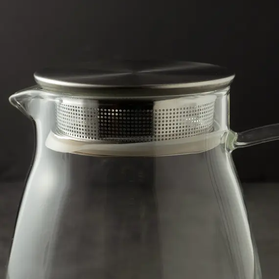 Чайник с металлической крышкой-ситом, (стекло) 750 мл, Кол-во: 1 оптом в BestTea, фото , изображение 3