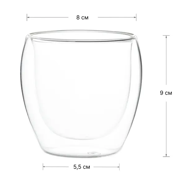 Кружка необжигающая стекло, 250 мл, упаковка 2 шт, Кол-во: 1 оптом в BestTea, фото , изображение 2