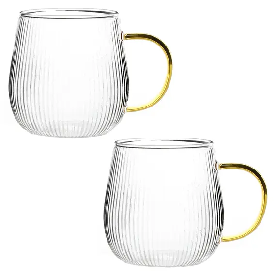 Кружка стекло 400 мл, упаковка 2 шт, Кол-во: 1 оптом в BestTea, фото 