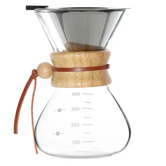 Кувшин с металлическим ситом, стекло 400 мл, Кол-во: 1 оптом в BestTea, фото 