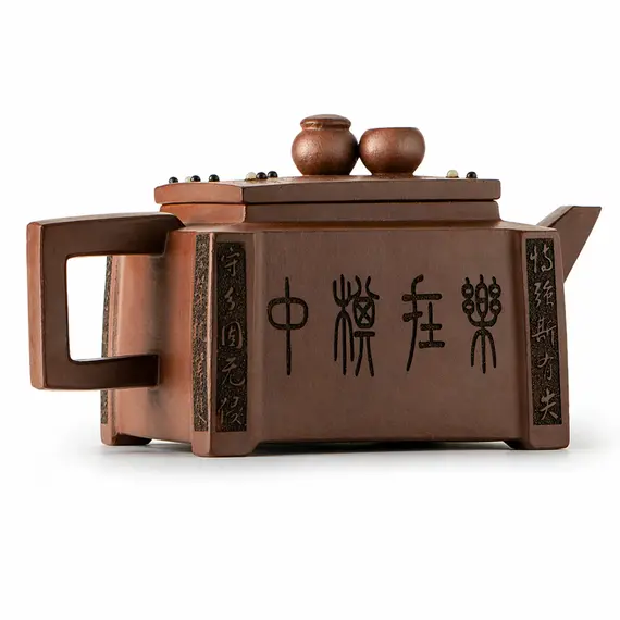Чайник глиняный Игра Го, 250 мл, коричневый оптом в BestTea, фото , изображение 4