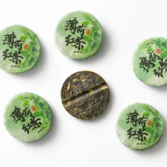 Красный чай с мятой, точа прессованная оптом в BestTea, фото , изображение 2