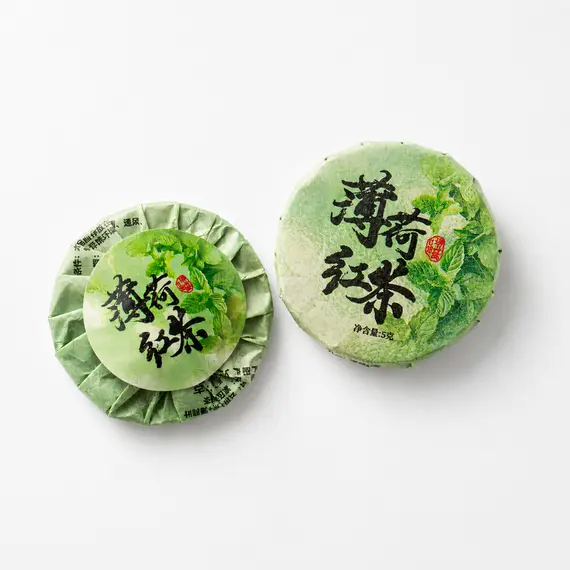 Красный чай с мятой, точа прессованная оптом в BestTea, фото , изображение 3