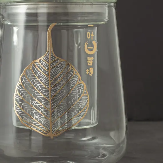 Кружка заварочная колбой-ситом, деревянными крышкой и ручкой, (стекло) 500 мл, Кол-во: 1 оптом в BestTea, фото , изображение 4