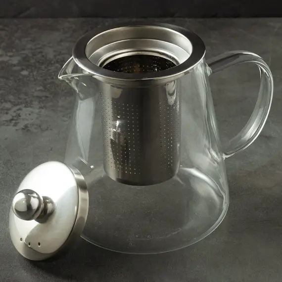 Чайник с металлической крышкой и ситом, (стекло) 750 мл, Кол-во: 1 оптом в BestTea, фото , изображение 4