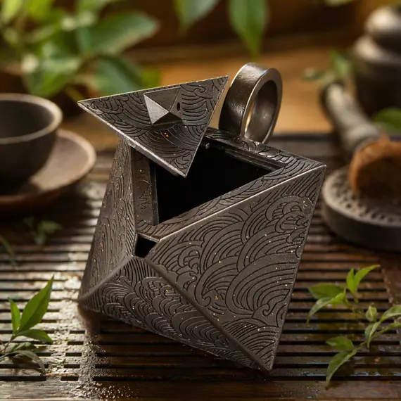Чайник глиняный Бухта чистой горы, 190 мл, темно-коричневый оптом в BestTea, фото , изображение 4