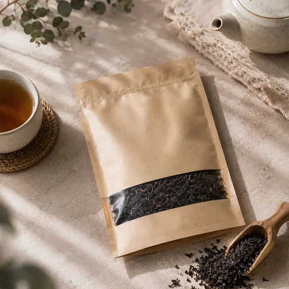 Пакет для чая с зипом, бумажный 100 г, 170*135 мм оптом в BestTea, фото , изображение 2