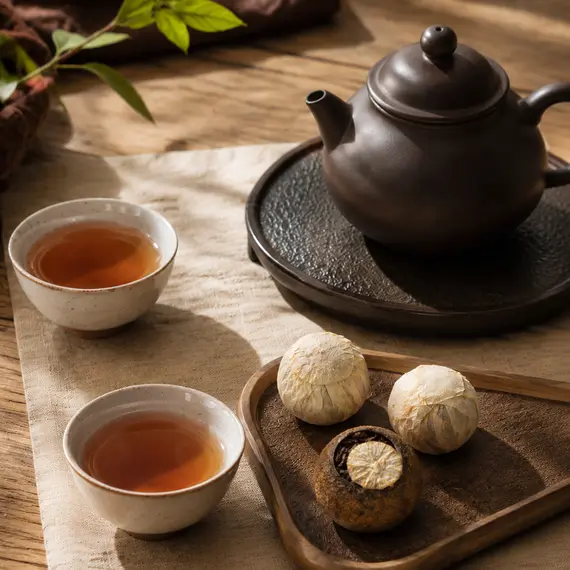 Чай пуэр шу в мандарине, ПРЕМИУМ, Фасовка: 0.5 оптом в BestTea, фото , изображение 5