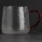 Кружка стеклянная рельефная с коричневой ручкой, 300 мл оптом в BestTea, фото , изображение 3