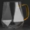 Кружка стеклянная фигурная с желтой ручкой, 300 мл оптом в BestTea, фото , изображение 4
