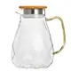 Кувшин стеклянный Бриллиант с желтой ручкой и бамбуковой крышкой 1700 мл, Кол-во: 1 оптом в BestTea, фото 
